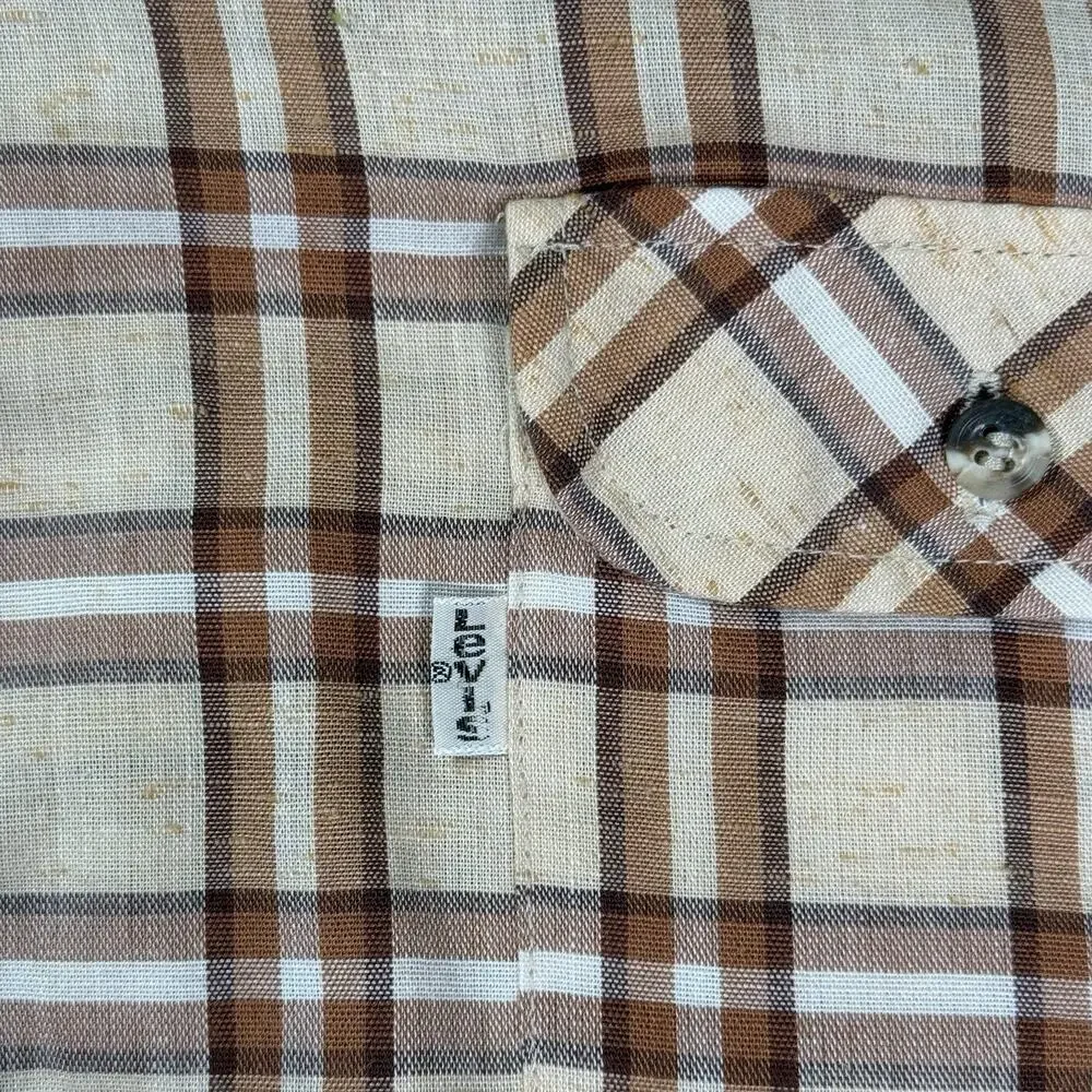 Tailored For Men Levi's Action Western‎ Cowboy Shirt Mens XL Tartan Plaid Check